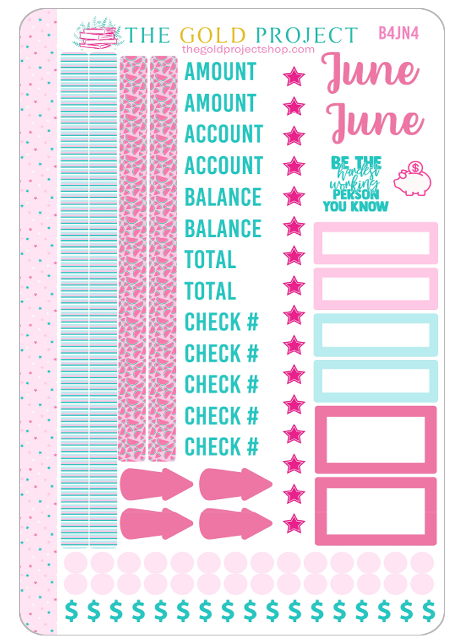 June Bill Tracker 4 Stickers