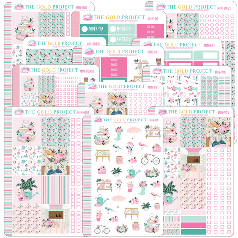 Mint and Pink Weekly Kit