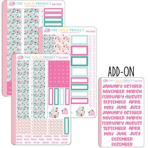 Mint and Pink Monthly Kit