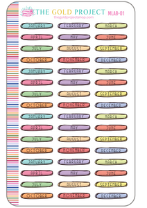 Month Label Headers - Multi