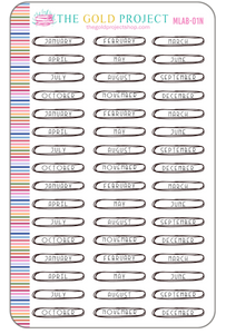 Month Label Headers - Neutral