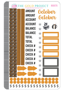 October Bill Tracker 5 Stickers