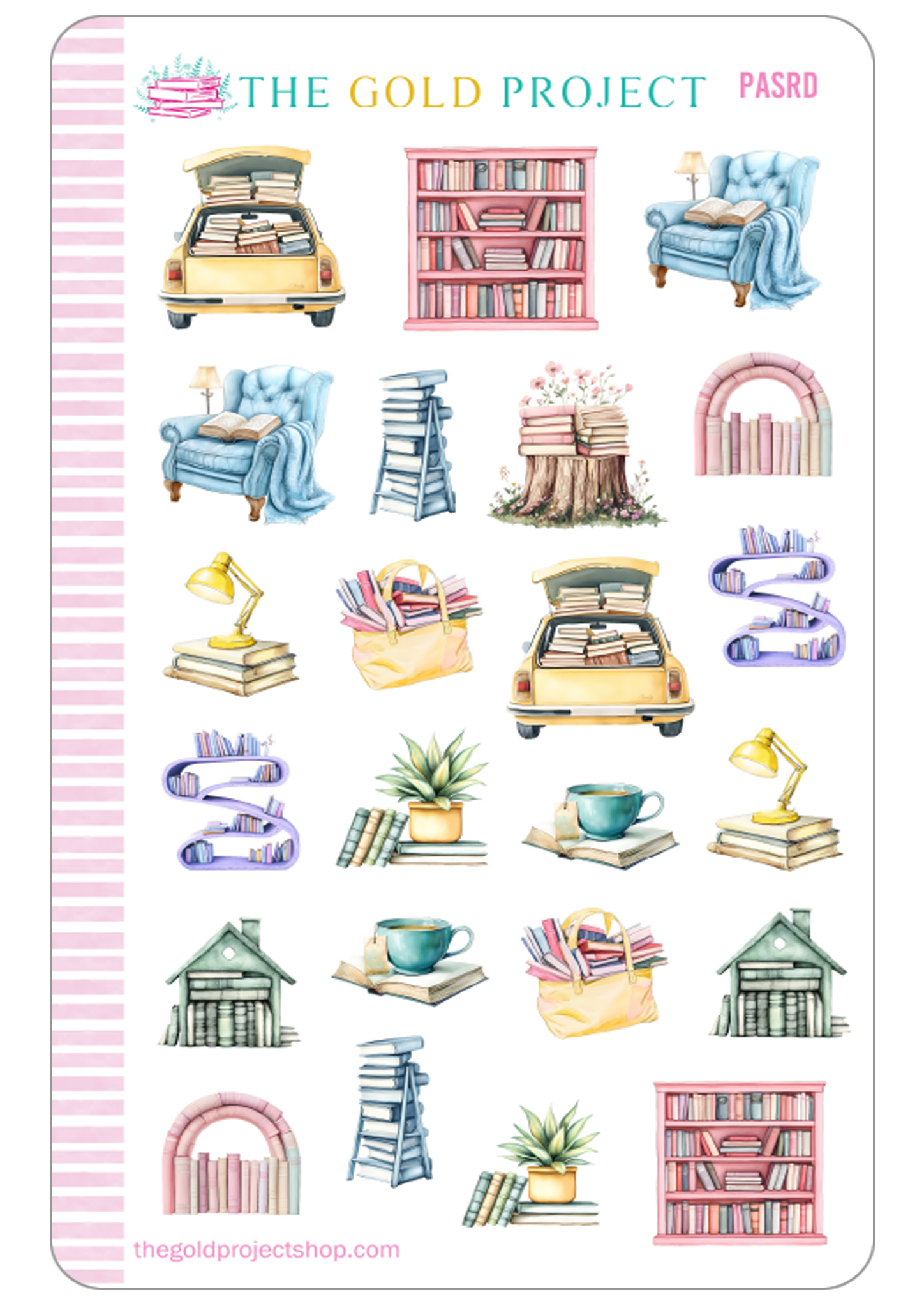 Pastel Reading Doodles