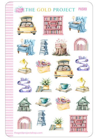 Pastel Reading Doodles