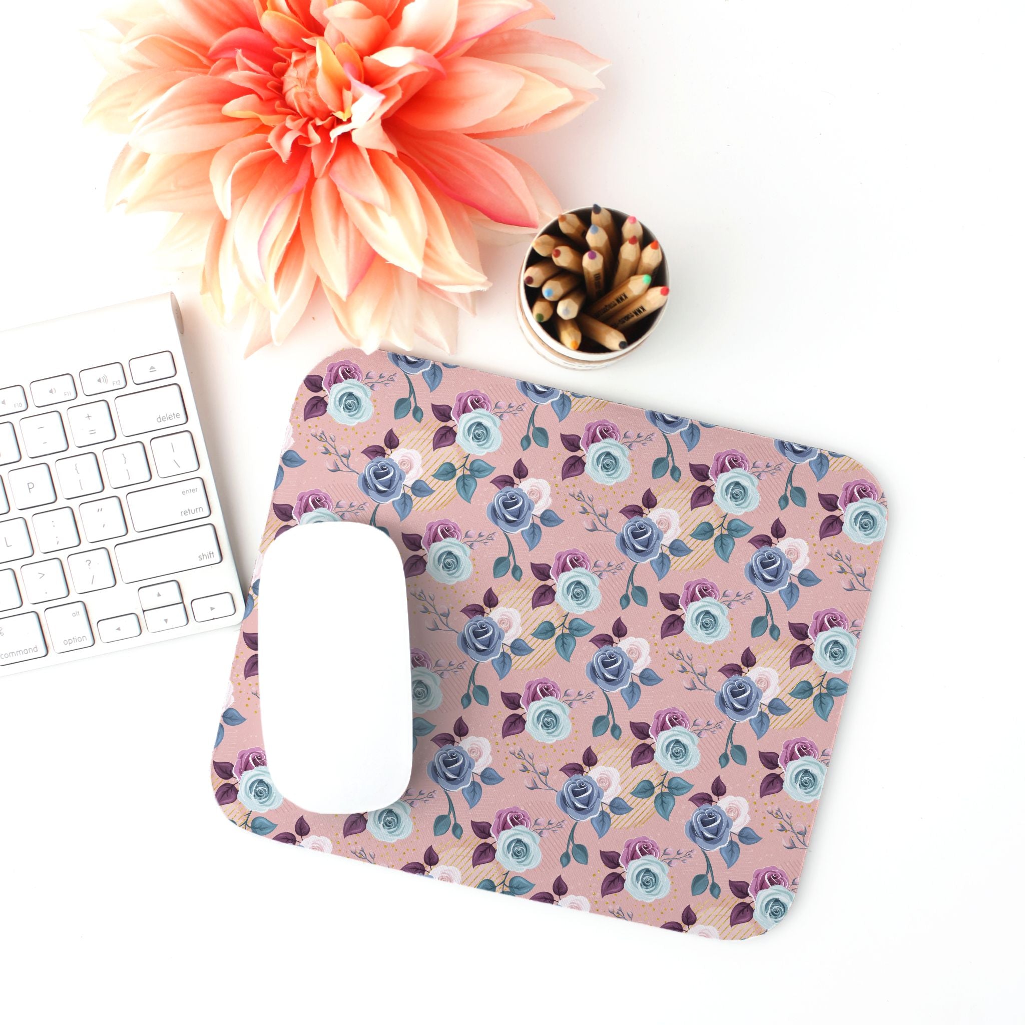 Pink Floral Mousepad