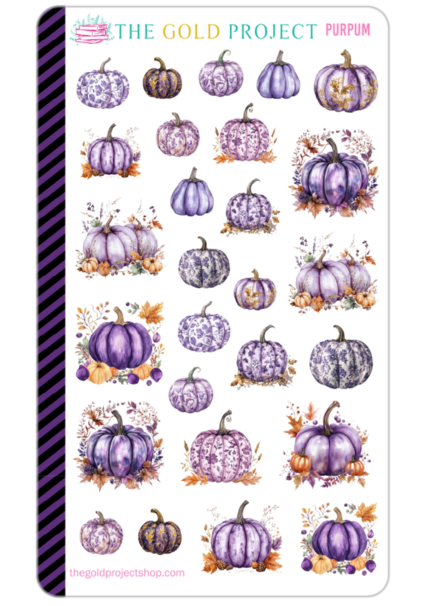 Purple Pumpkins Deco