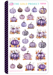 Purple Pumpkins Deco