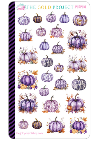 Purple Pumpkins Deco