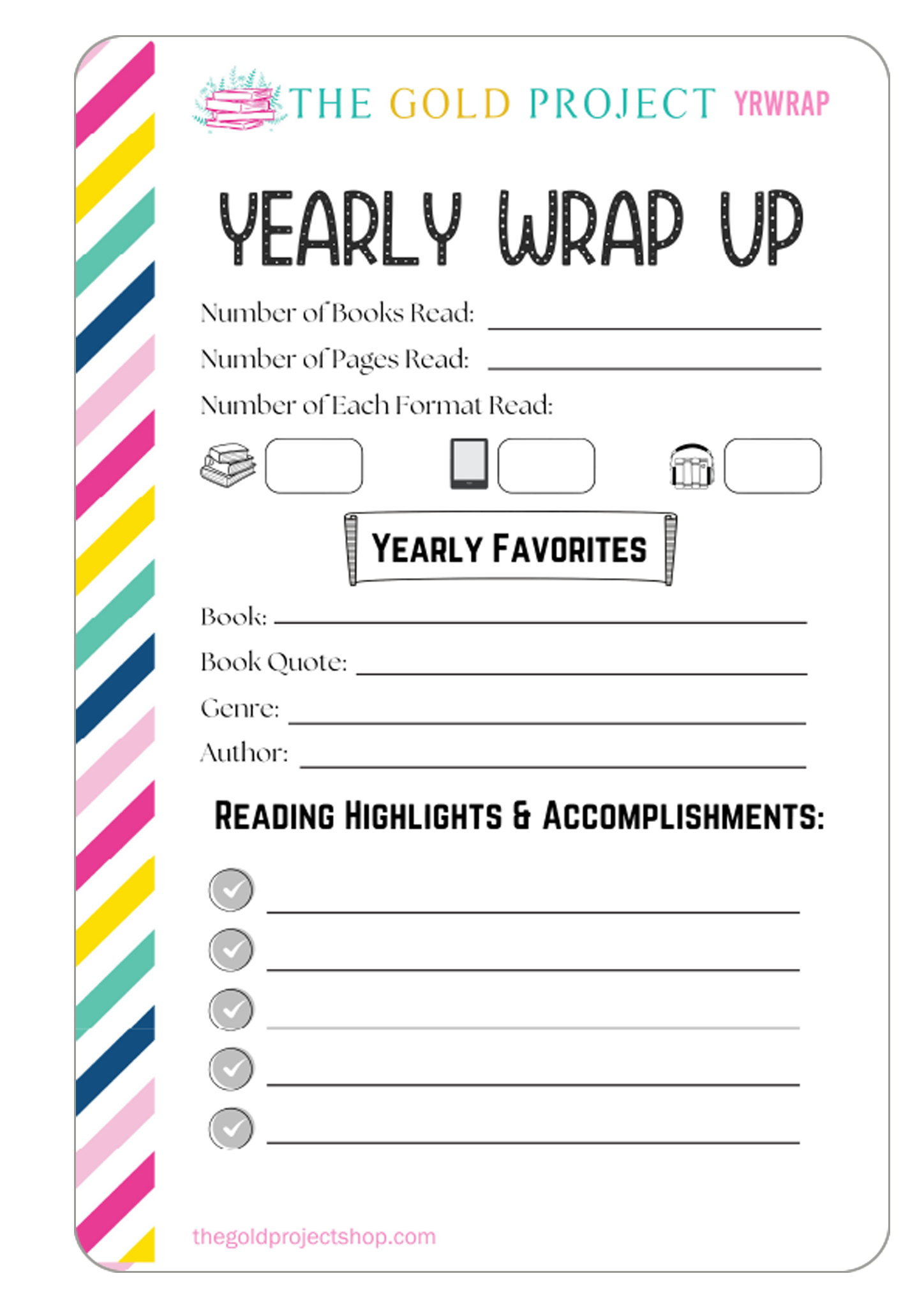 Full Page Yearly Wrap Up