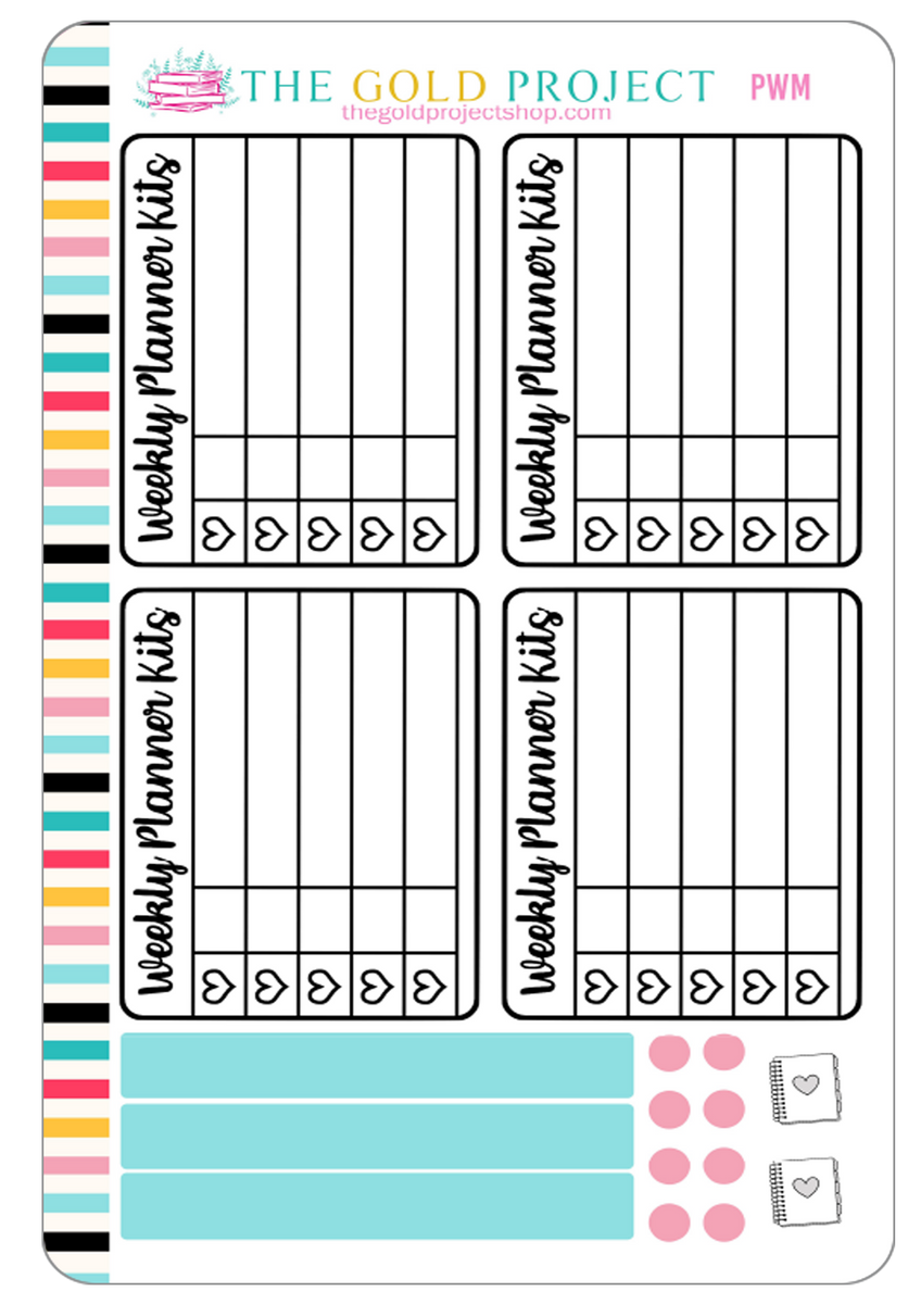 Weekly Planner Kits Tracker – The Gold Project