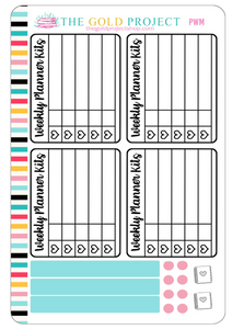 Weekly Planner Kits Tracker