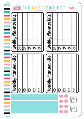 Weekly Planner Kits Tracker