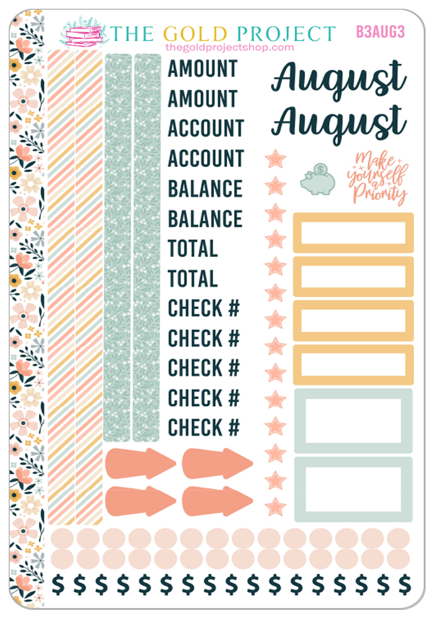 August Bill Tracker 3 Stickers