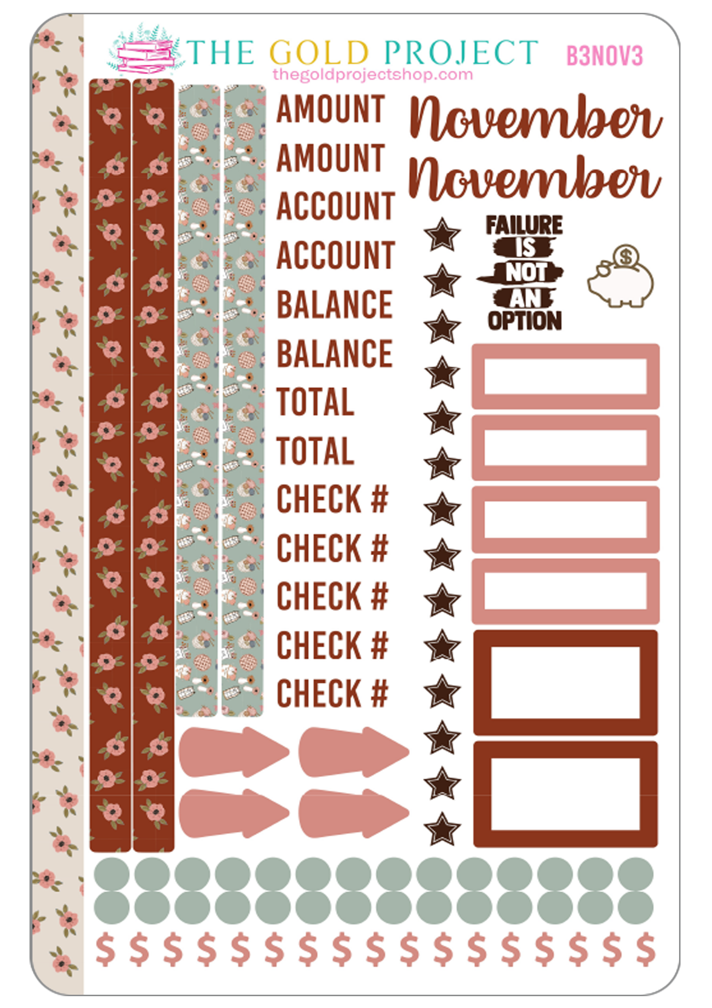 November Bill Tracker 3 Stickers