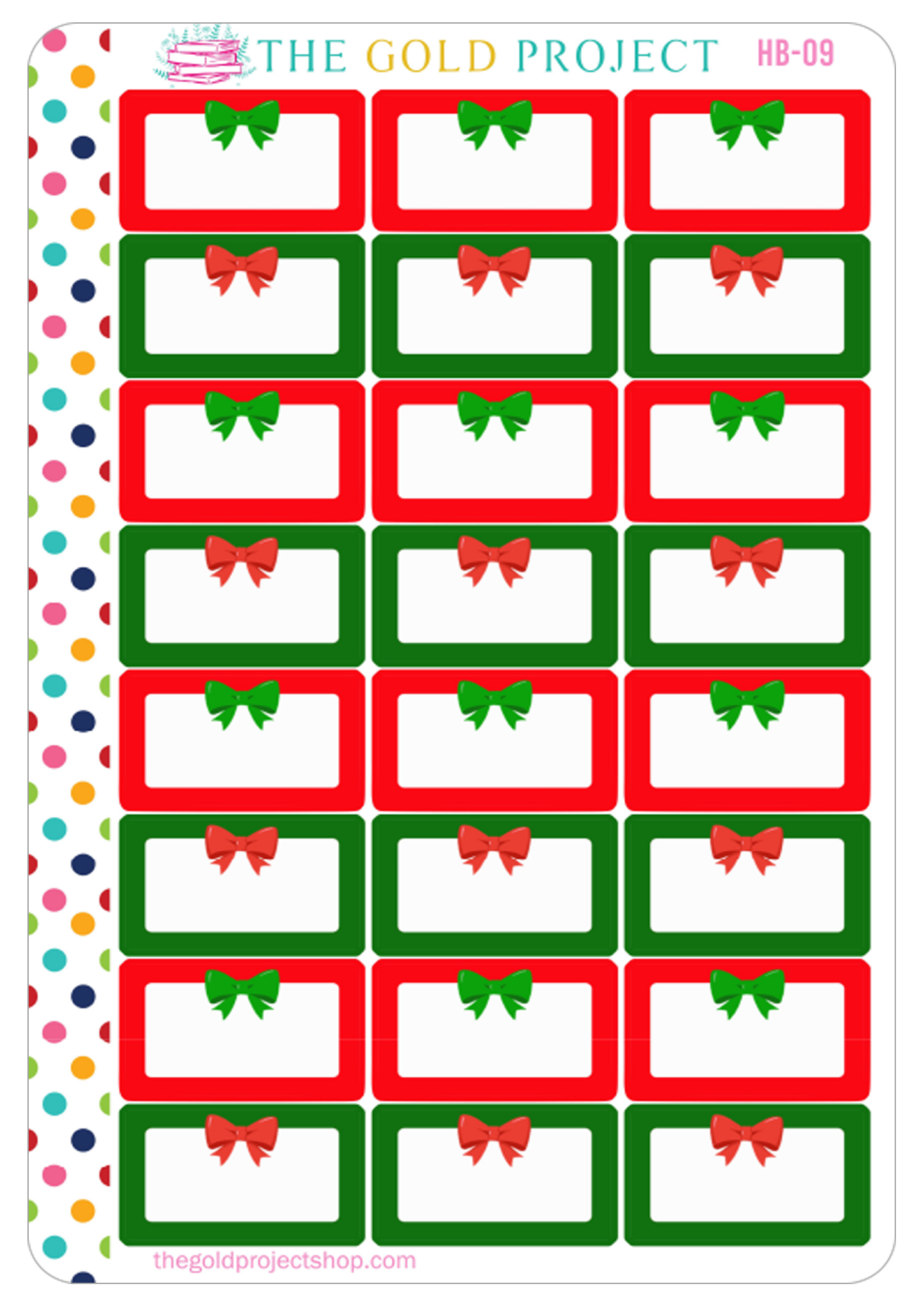 HB-09 Christmas Bow Half Boxes