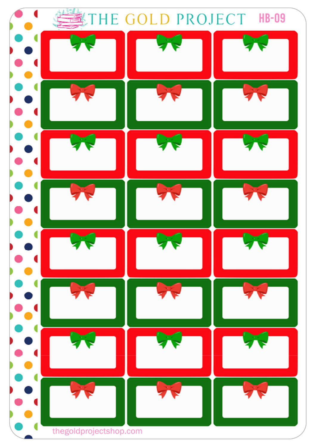 HB-09 Christmas Bow Half Boxes