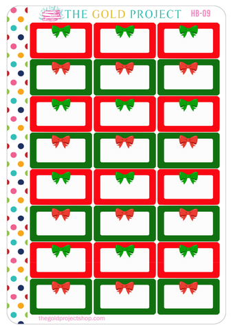 HB-09 Christmas Bow Half Boxes