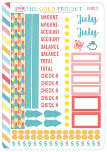 July Bill Tracker 3 Stickers