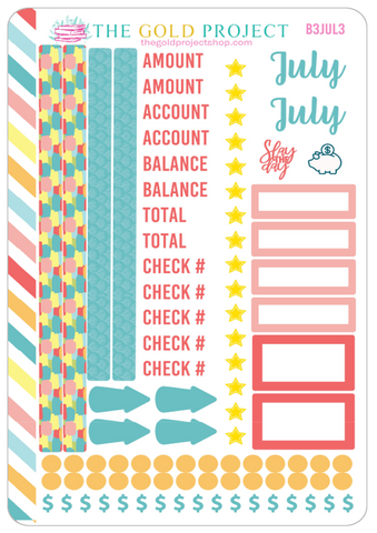 July Bill Tracker 3 Stickers