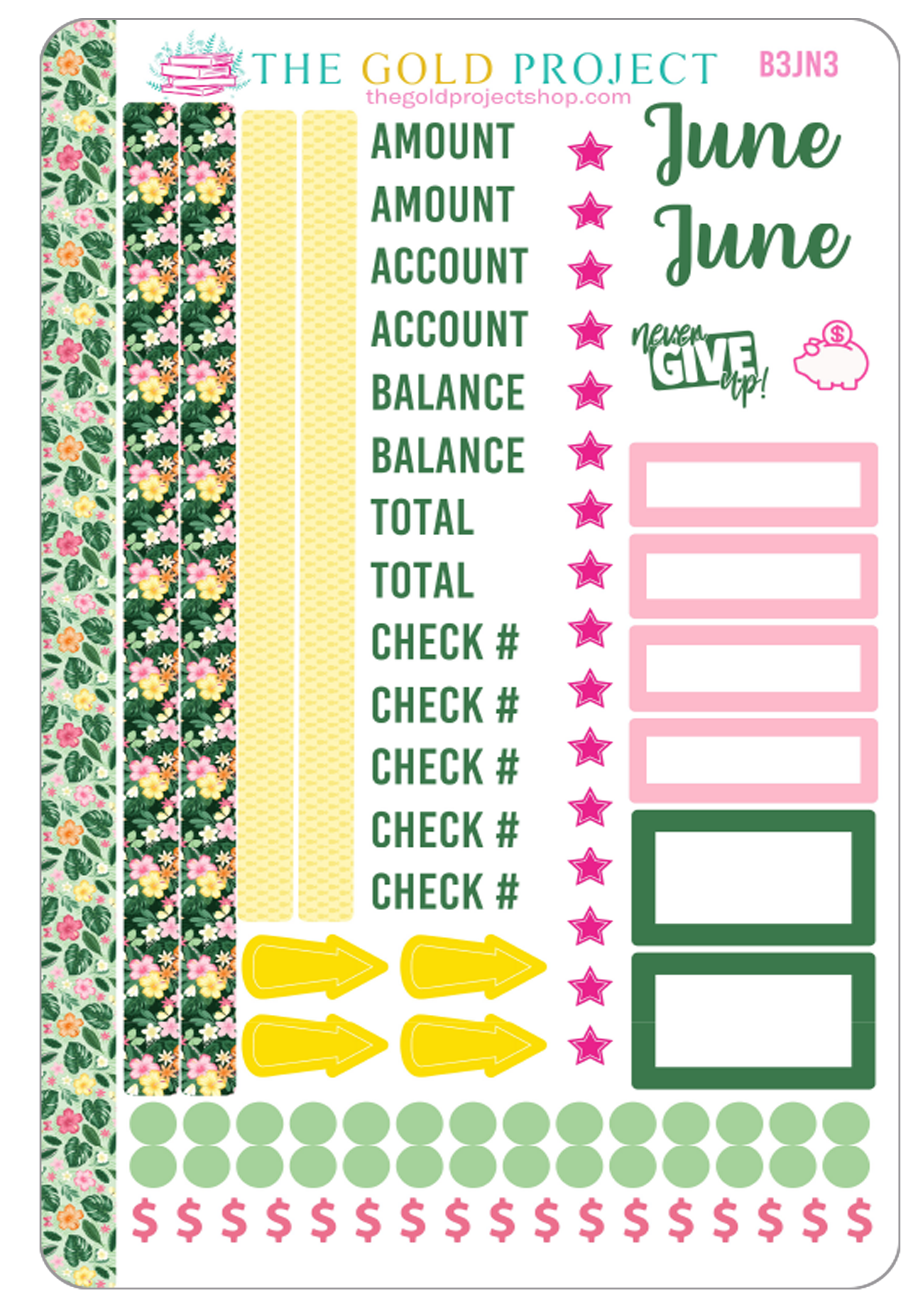 June Bill Tracker 3 Stickers