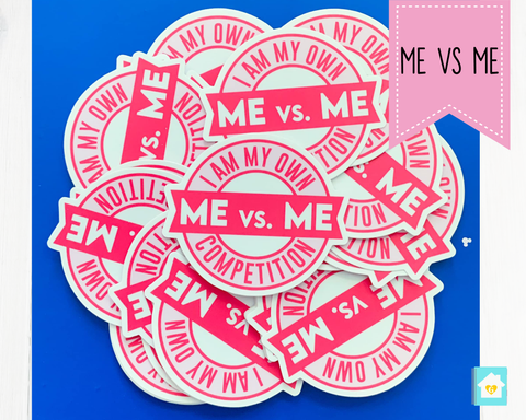 Me Vs Me Vinyl Sticker