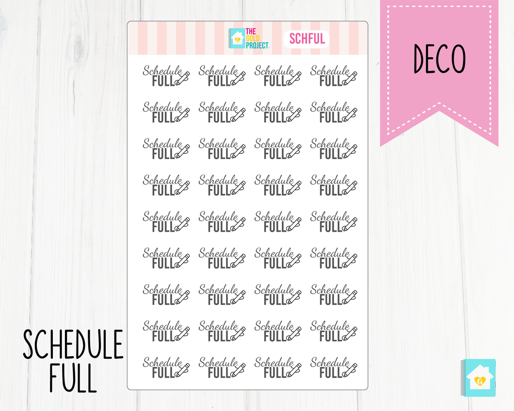 Schedule Full Deco